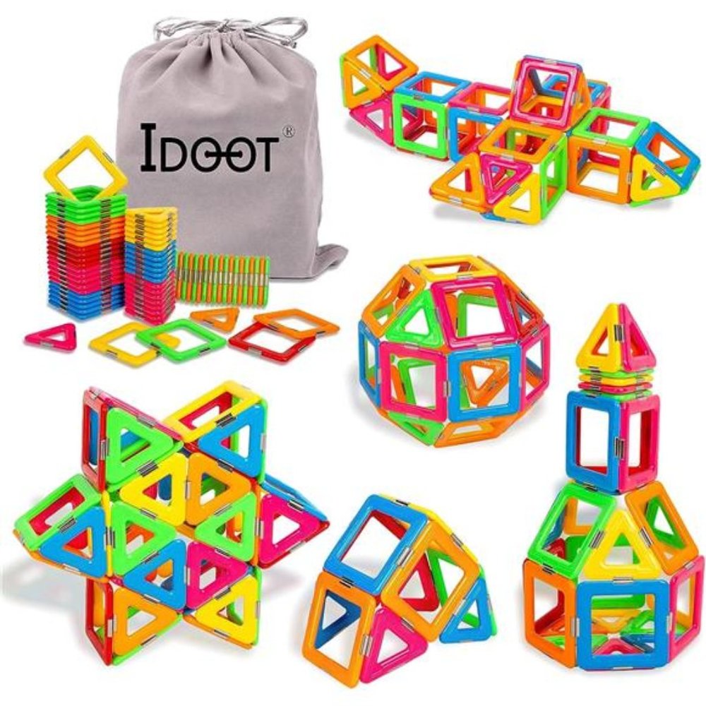 68pcs Compatible Magnetic Tiles Building Blocks STEM Toys for 3+ Year Olds